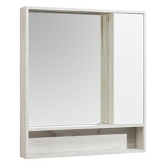 Шкаф AQUATON Флай 80, с зеркалом, подвесной, 800х910х130 мм, белый/дуб крафт [1a237702fax10]