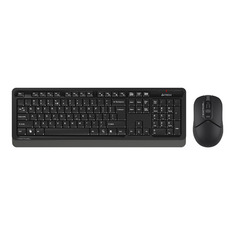 Комплект (клавиатура+мышь) A4TECH Fstyler FG1012, USB, беспроводной, черный [fg1012 black]