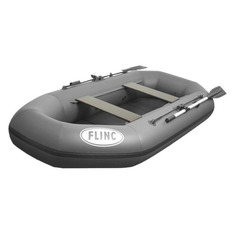 Лодка гребная FLINC F260L, надувная, серый