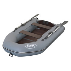 Лодка гребная FLINC FT260L, надувная, серый
