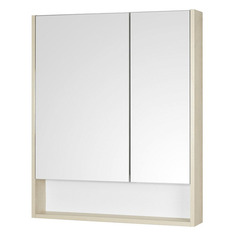 Шкаф AQUATON Сканди 70, с зеркалом, подвесной, 700х850х130 мм, белый/дуб верона [1a252202sdb20]