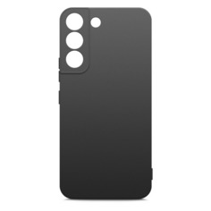Чехол (клип-кейс) BORASCO Silicone Case, для Samsung Galaxy S22, черный (матовый) [70114]