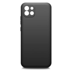Чехол (клип-кейс) BORASCO Silicone Case, для Samsung Galaxy A03, черный (матовый) [70086]