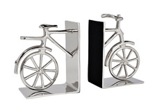 держатель для книг велосипед (garda decor) серебристый 30x20x10 см.