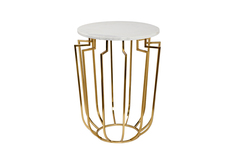 стол журнальный с мраморной столешницей d47*60 (garda decor) серый 60 см.