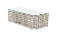 фабриция журнальный столик из искусственного ротанга (outdoor) серый 112x42x60 см.