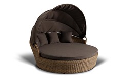 Плетеная кровать круглая стильяно (outdoor) коричневый 70 см.