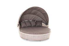 Плетеная кровать круглая стильяно (outdoor) серый 70 см.