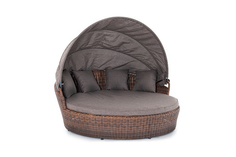Плетеная кровать круглая стильяно (outdoor) коричневый 70 см.