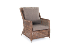Кресло плетеное гляссе (outdoor) коричневый 90x98x73 см.