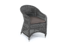 Плетеное кресло из искусственного ротанга равенна (outdoor) серый 68x81x57 см.