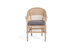 Плетеный стул из искусственного ротанга сицилия (outdoor) коричневый 59x82x64 см.