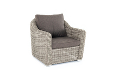 Плетеное кресло из искусственного ротанга фабриция (outdoor) серый 86x82x86 см.