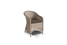 Плетеное кресло из искусственного ротанга равенна (outdoor) серый 68x81x51 см.