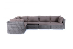 Трансформирующийся диван из искусственного ротанга лунго (outdoor) серый