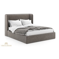 Кровать marcel (idealbeds) серый 196x118x219 см.
