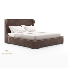 Кровать ladone (idealbeds) коричневый 242x120x226 см.