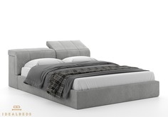 Кровать tower (idealbeds) серый 155x76x251 см.
