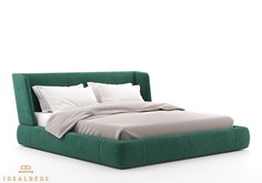 Кровать reeves (idealbeds) зеленый 190x92x226 см.