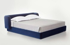 Кровать group (idealbeds) синий 241x82x222 см.