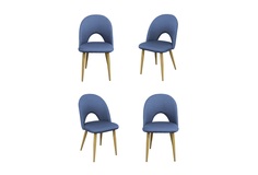 Комплект из 4-х стульев cleo голубой (bradexhome) голубой 60x50 см.