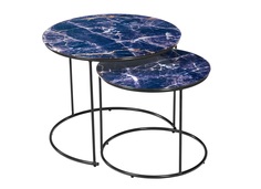 Набор кофейных столиков tango 2 шт (bradexhome) синий 53 см.
