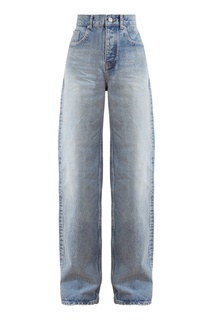 Голубые широкие джинсы Balenciaga