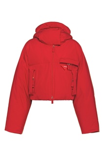 Красная укороченная куртка Prada
