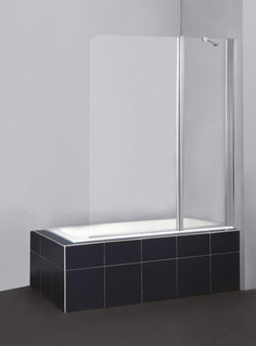 Шторка для ванны 120 см BelBagno Sela SELA-V-11-120/140-P-Cr-R текстурное стекло