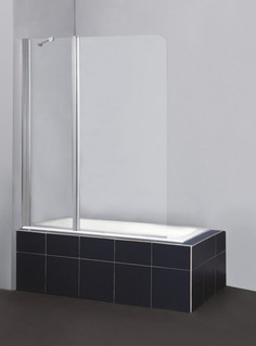 Шторка для ванны 120 см BelBagno Sela SELA-V-11-120/140-P-Cr-L текстурное стекло