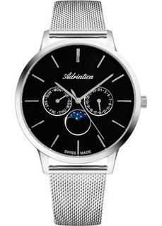 Швейцарские наручные мужские часы Adriatica 1274.5114QF. Коллекция Moonphase