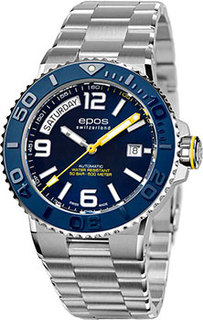 Швейцарские наручные мужские часы Epos 3441.142.96.96.30. Коллекция Sportive