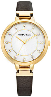 женские часы Romanson RL0B15LLG(WH)BN. Коллекция Leather