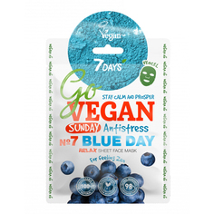 7 Days, Маска для лица Go Vegan Sunday Blue Day, 25 г