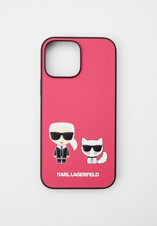 Чехол для iPhone Karl Lagerfeld 13 Pro Max, PU Karl & Choupette Fushia