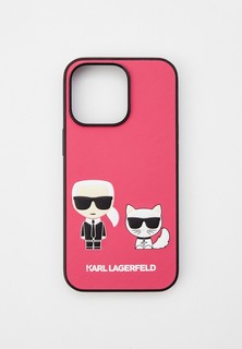 Чехол для iPhone Karl Lagerfeld 13 Pro, PU Karl & Choupette Fushia