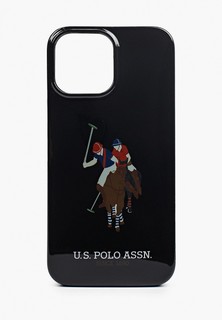Чехол для iPhone U.S. Polo Assn. 13 Pro Max TPU Logo Big horse Hard Black