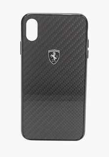 Чехол для iPhone Ferrari XS Max, Heritage Real carbon Black