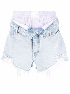 Alexander Wang джинсовые шорты Bite со вставкой