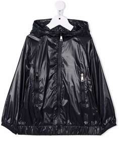 Moncler Enfant куртка с капюшоном и нашивкой-логотипом