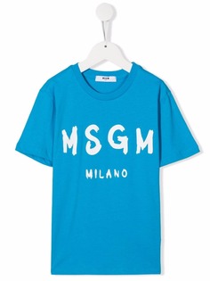 MSGM Kids футболка с логотипом