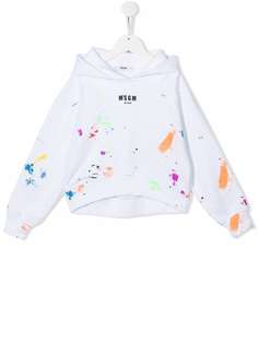 MSGM Kids худи с эффектом разбрызганной краски