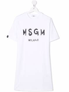 MSGM Kids платье-футболка с логотипом