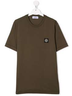 Stone Island Junior футболка с нашивкой-логотипом