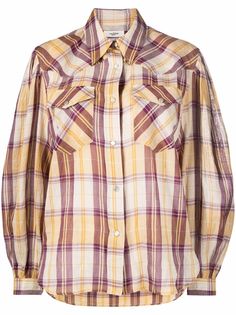 Isabel Marant Étoile рубашка Bethany в клетку