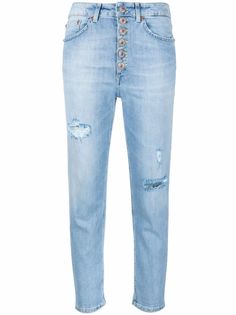 DONDUP укороченные джинсы с декоративными пуговицами