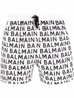 Balmain плавки-шорты с кулиской и логотипом