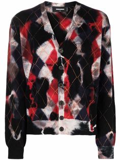 Dsquared2 кардиган с узором аргайл