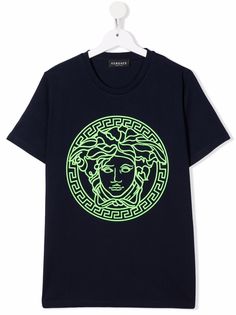 Versace Kids футболка с короткими рукавами и декором Medusa