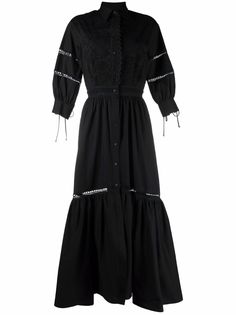 Ermanno Scervino платье-рубашка с вышивкой